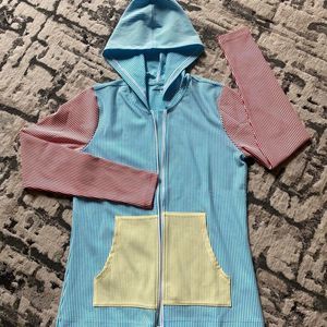 Lands Ends Zip Up Sweater Womens Xs